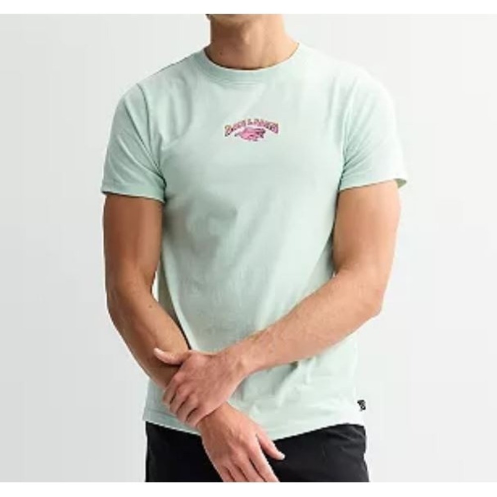 Maui And Sons Shirt Mens XL Green Shark Surf Graphic Tee Double Sided
